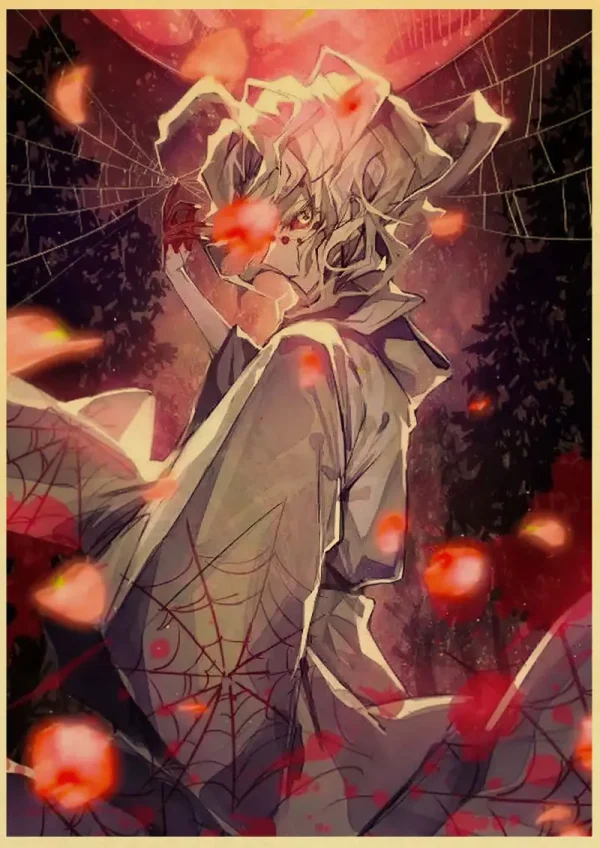 Se55e9eb6b56a406cbaa138975e1e541aF-4.webp بوستر كانفس أنمي Demon Slayer بأسلوب ياباني كلاسيكي – ديكور جداري لغرف الأنمي والبيت