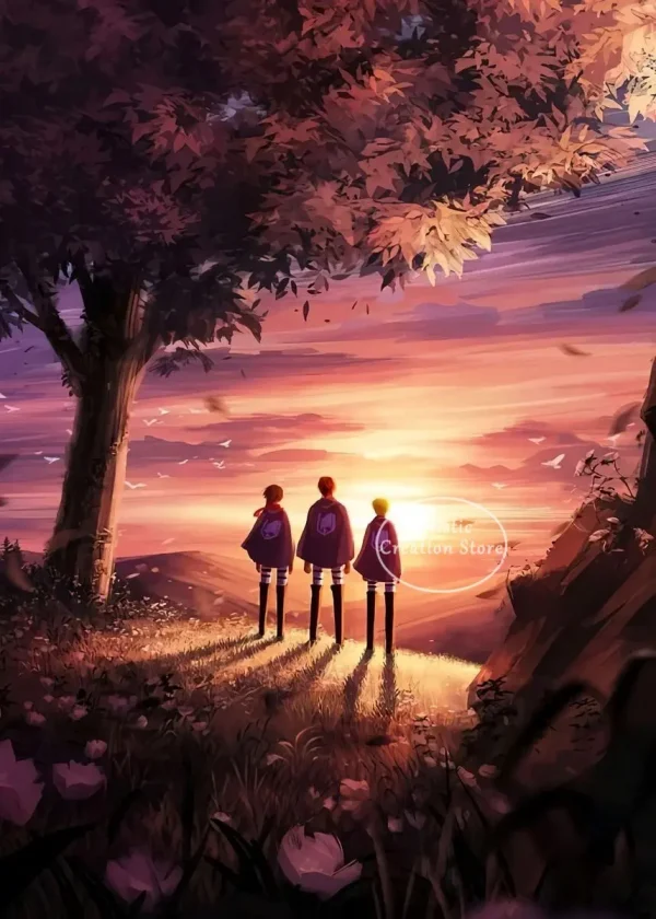 Se68ec90dbaba4dd8ab47da7f4d67a612j-1.webp بوستر قماش Attack on Titan – لمسة أنمي فنية لجدرانك