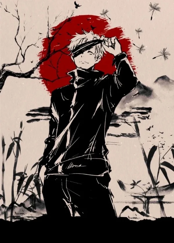 Se7f2246c95594ef1a8b28140e41bfcfdk.webp ⚡ بوستر أنمي Jujutsu Kaisen – غوجو ساتورو ضد سوكونا | لوحة فنية قماشية