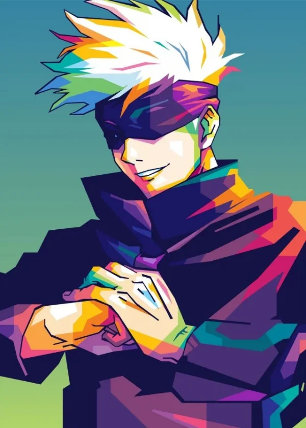Se98c6c1834a042b9ac1c26d004df4a9dS.webp ⚡ بوستر أنمي Jujutsu Kaisen – غوجو ساتورو ضد سوكونا | لوحة فنية قماشية