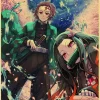 Sed970931f4fd411fac59115b44fa7d0eF-4.webp بوستر كانفس أنمي Demon Slayer بأسلوب ياباني كلاسيكي – ديكور جداري لغرف الأنمي والبيت