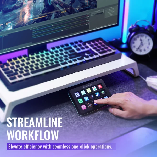 Sf2ff0fbcf633470b880c8e31ecd807d02-1.webp FIFINE D6 Mini Keyboard – لوحة ماكرو احترافية بـ 15 زر مخصص