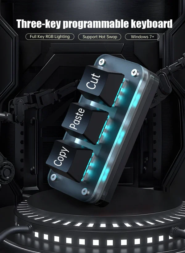 Sff556d406111459db21b4ca5f79addd35-1.webp 3-Key RGB Macro Pad – مفاتيح سحرية للتحكم السريع!