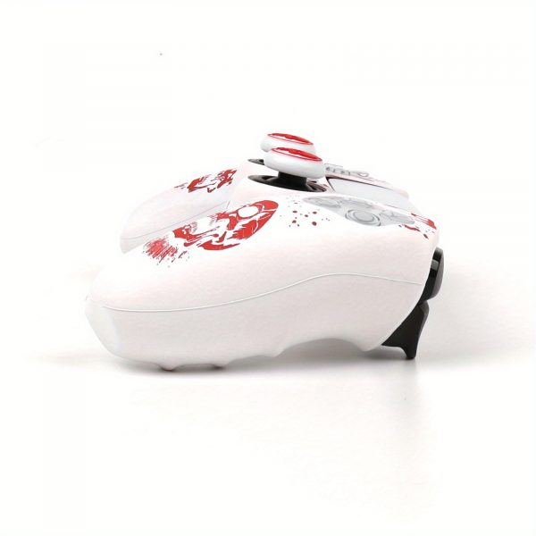 d35992577b7c44ac82989ac45083b015-goods.jpeg غطاء يد تحكم PS5 – تصميم الجمجمة القوطي مع أزرار PS باللونين الأحمر والأسود