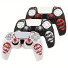 d3b927bc813742a08497effb37c6ebda-goods.jpeg غطاء يد تحكم PS5 – تصميم الجمجمة القوطي مع أزرار PS باللونين الأحمر والأسود