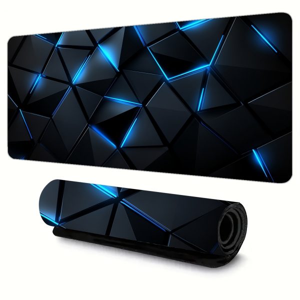 ec836d15-7722-49ac-bed6-dca9dfd21ffe.jpg Large Tech-Themed 3D Gaming Mouse Pad – تصميم هندسي مستقبلي أزرق